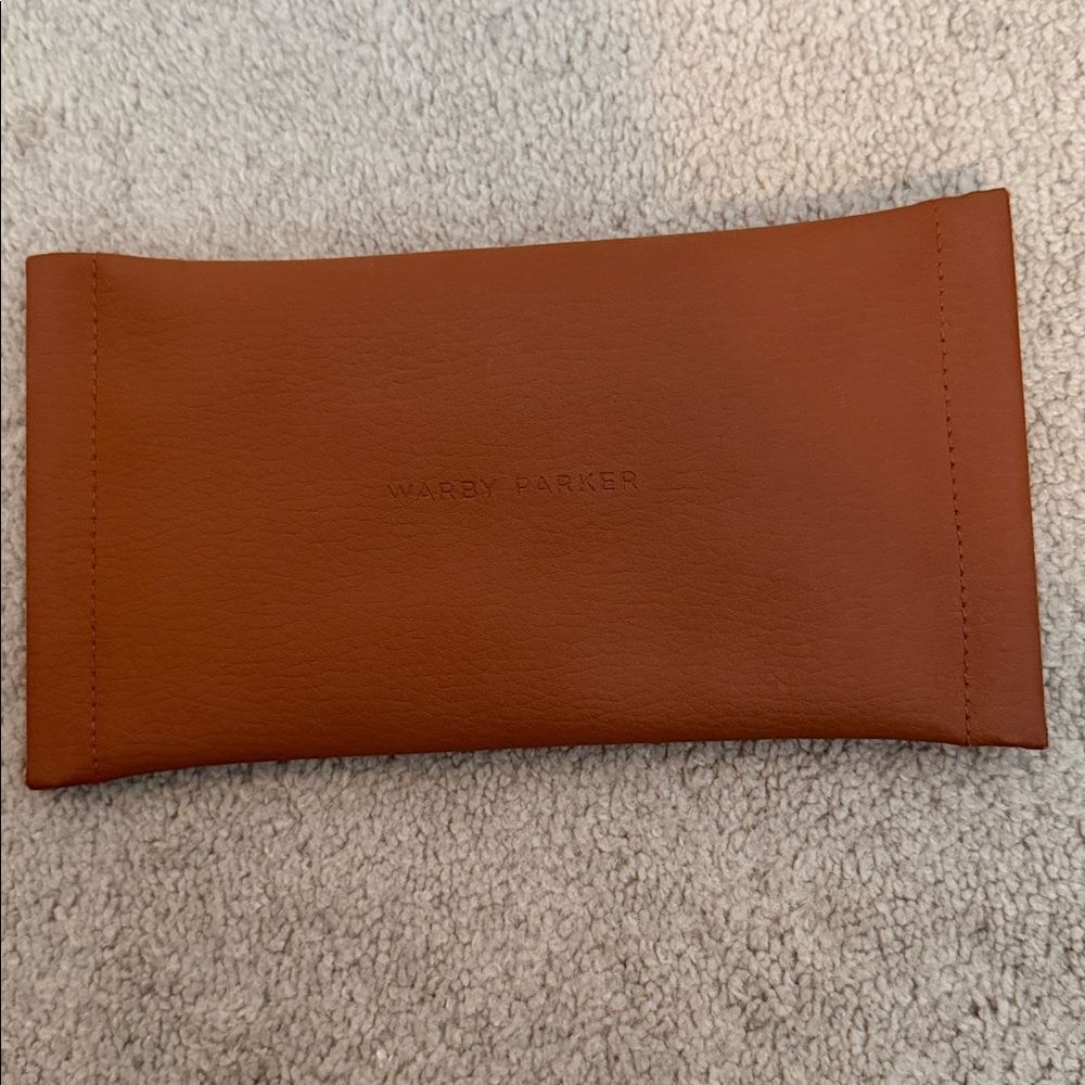 Warby Parker New Brown Leather sunglasses Pouch new